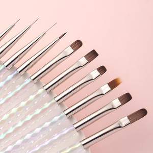 Lot de 10 stylos à ongles en acrylique en forme de diamant pour la construction de gels, la peinture et la manucure - Product Image 3