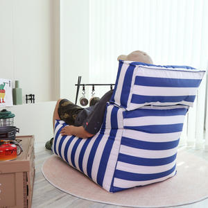 Fauteuil pouf d'extérieur portable rectangulaire sans cadre, canapé décontracté d'été avec tissu imperméable pour camping, café, festival - Product Image 1