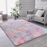 8x10 pieds, tapis de sol Ultra doux, intérieur moderne, tapis de chambre d'enfant, teint en peluche violet clair, tapis à poils longs