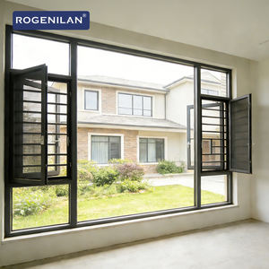 Fenêtres à battants en aluminium Rogenilan Villas Homes <span class=keywords><strong>avec</strong></span> isolation extérieure personnalisée, verre Low-e et moustiquaire - Product Image 3