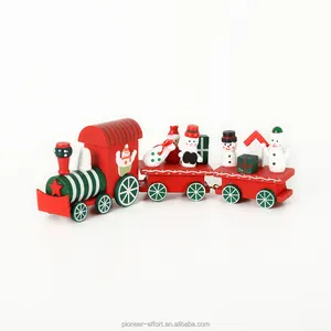 24cm 나무 기차 장식 크리스마스 장식 크리스마스 쇼핑몰 상점 어린이 선물을위한 창 데스크탑 장식품