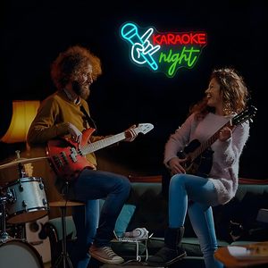 Karaoke Night Letreros Neon LED indoor hanging ambient light shop <b>sign</b> wall decoration light entrance indicator light 5V 12V - Product Image 4