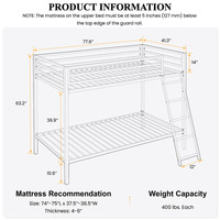 Lit superposé en métal forgé, nouvelle tendance, meubles double étage pour adultes, chambre à coucher, dortoir, école, lit simple pas cher, salon