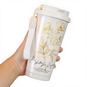 Vaso Térmico de Acero Inoxidable de Doble Pared Personalizado, Libre de BPA, para Bebidas Frías y Calientes, Ecológico, con Correa - Product Image 1
