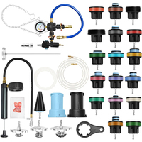 Kit de testeur de pression de radiateur universel pour voiture, 28 pièces, 0-35 PSI/0-20 Bar, jauge de remplissage sous vide du liquide de refroidissement, 0-200