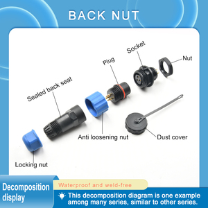 Sd28 Nam Nữ mông Doanh Dây cáp chống thấm nước kết nối điện hàng không cắm 3/4/5/6/7/9/12p công nghiệp ổ cắm IP68 FPC - Product Image 6