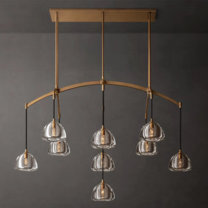 54" Retro Industrial Crystal Glass Chandelier Modern Decor Kitchen Island Wedding Table Luxury Italian New Design Big Chandelier - Product Image 1