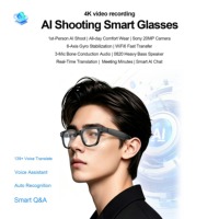 Lunettes Intelligentes 20MP 4K HD avec Double Micro, EIS, Wi-Fi 6, Traduction IA et Enregistrement Vidéo, Étanchéité IP66, USB Type-C