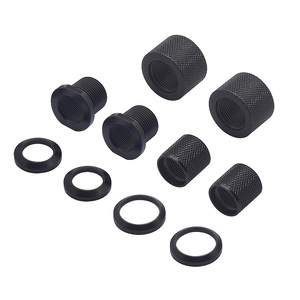 Kit de protectores de roscas de acero CNC 1/2-28 5/8-24, juego de conectores adaptadores de rosca, arandelas de sellado, accesorios de repuesto para automóviles, negro - Product Image 1