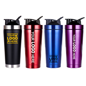 Bouteille <span class=keywords><strong>shaker</strong></span> en acier inoxydable à double paroi de 500 ml avec logo personnalisé, pour protéines, fitness et gym - Product Image 1