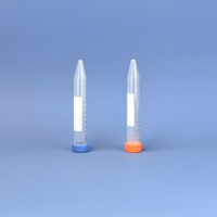 Tube de microcentrifugation conique à fond plat en PP de qualité médicale jetable, 1,5/2/5/15/50 ml