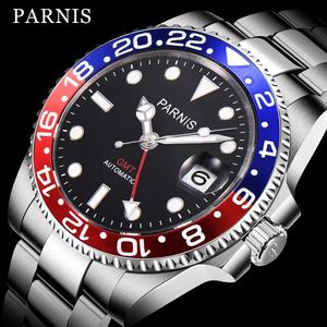 Reloj Automático Mecánico GMT Parnis de 40 mm, Acero Inoxidable, Cristal de Zafiro, Regalo de Lujo para Hombre 2025 - Product Image 4