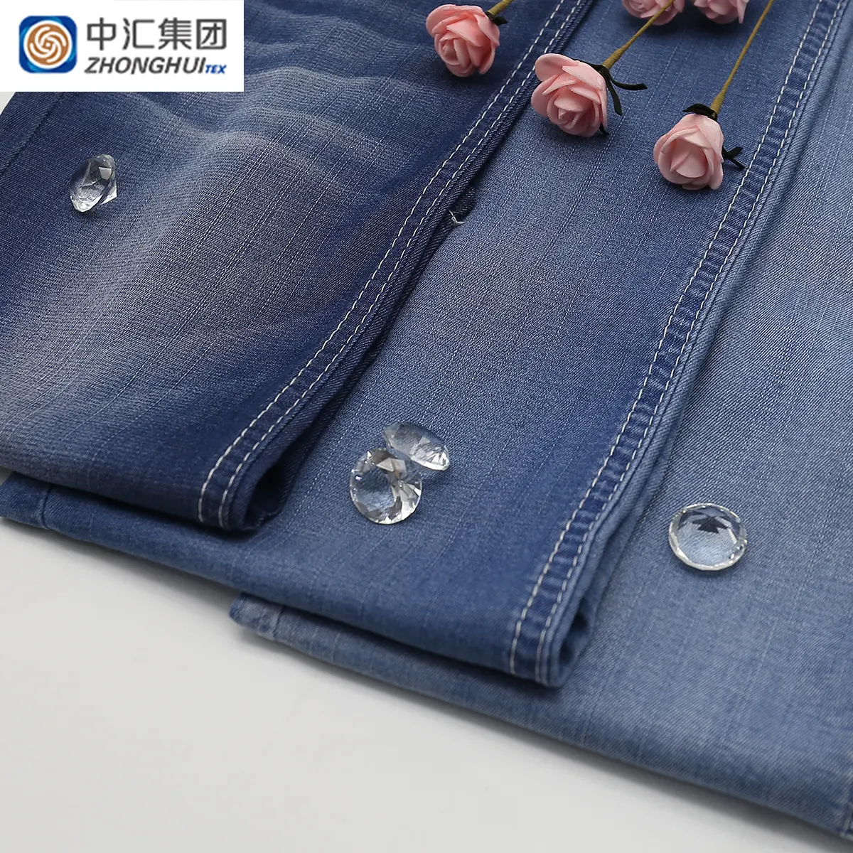 Trung Huy Nhà Máy Trực Tiếp Cotton Polyester Spandex Giá Tại Ấn Độ Vải Mật Độ Chất Liệu Vải Denim