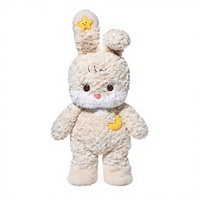 Peluche Lapin Mignon et Amusant, Adorable Poupée Légèrement Maladroite, Animal en Peluche Ultra-Doux, Compagnon Apaisant, Cadeau d'Anniversaire Parfait