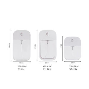 Xách tay tay khử trùng Keychain chủ thẻ vuông nhựa phun chai Mist tái sử dụng mỹ phẩm container với Silicone Bìa - Product Image 6