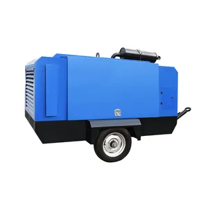 Compressor de ar portátil por diesel, compressor de mineração diesel hp 20 250 cfm