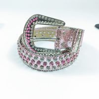 Ceinture en strass personnalisée en gros ceinture en cuir bling bling coloré fournisseur professionnel de diamants strass