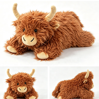 Coussin en peluche de vache lesté, chaud et réchauffable au micro-ondes, avec housse amovible, pour le confort domestique
