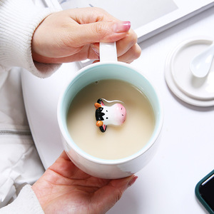 Animali sorpresa tazza da caffè 3D simpatico cartone animato animale tazza di ceramica animale del bambino all'interno migliore tazza da ufficio e regalo di compleanno <span class=keywords><strong>Panda</strong></span> da 8 once - Product Image 4