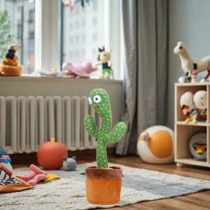 Juguetes de Cactus Bailarín que Habla, Juguete de Peluche con Luces de Colores, Juguetes que Imitan y Cantan para Bebés, 30 Canciones en Inglés - Product Image 1