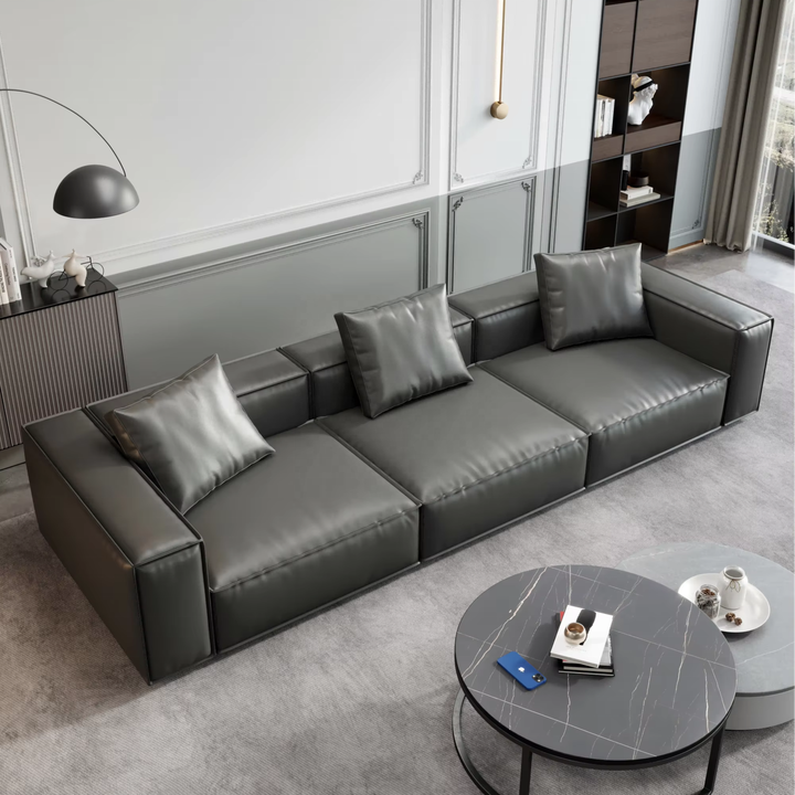 Custom Lshape Leather Corner Sofa Hotel Home Office Furniture