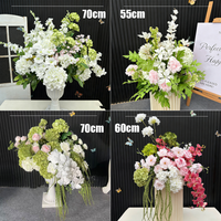 Nouvelle Composition Florale de Mariage Blanche, Rose et Verte, Boule de Fleurs, Centre de Table, Décoration, Chemin de Fleurs au Sol, Fleurs Personnalisées