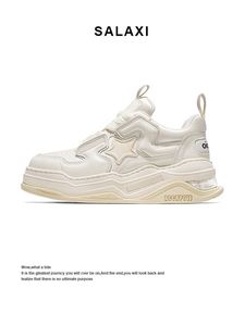 รองเท้าดาราพื้นหนาดีไซเนอร์สำหรับผู้ชายรองเท้าลำลองระบายอากาศสวมใส่สบายในฤดูร้อนของผู้หญิงหนังแท้กันกระแทก - Product Image 5