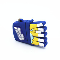 DZ-001 nouveauté de haute qualité 8 Go forme de bouteille de bière pvc clé USB avec porte-clés en métal
