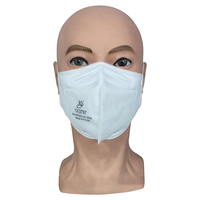 Masque facial de protection jetable FFP2, masque facial plié 5 plis avec certification CE