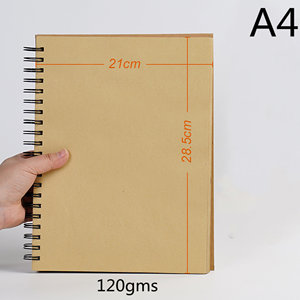 <span class=keywords><strong>Quaderno</strong></span> Vintage in Carta Kraft per Disegno, Scrittura e Scrapbooking, Pagine Bianche, Libro d'Arte Fatto a Mano - Product Image 5