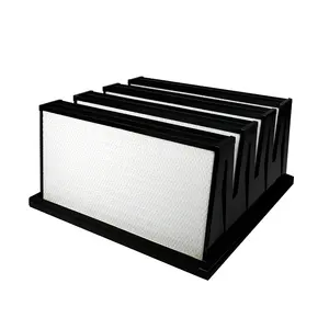 Hvac W-Type Filter Fabrikant Aangepaste Hoge Efficiëntie Grote Stof Hold Gebied Hepa V-Type Filter