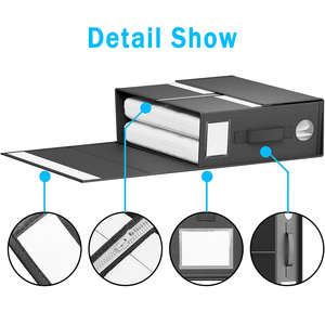 Gấp ráp bộ đồ giường tấm lưu trữ thùng có thể gập lại tấm ga trải giường thiết lập tổ chức <span class=keywords><strong>Cube</strong></span> dây kéo tủ quần áo gấp nữ hoàng hoặc Vua Kích thước - Product Image 4
