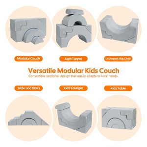 Canapé de jeu modulaire moderne en mousse pour enfants, ensemble de blocs d'escalade pour tout-petits, idéal pour le salon, mobilier pour enfants - Product Image 3