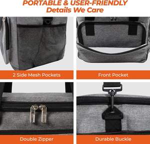 Sac isotherme pour le déjeuner Oxford 600D avec logo personnalisé pour le bureau, le voyage, le pique-nique, sac thermique fourre-tout souple avec bandoulière - Product Image 3