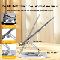 Support de téléphone pliable rotatif à 360 degrés YJ P5, support de tablette de bureau, support métallique universel pour diffusion en direct