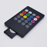 Controlador de tira de LED RGB Sincronización de música Control de voz 20 teclas Control remoto IR DC12V USB Solución de iluminación compatible con ritmo de bajo voltaje