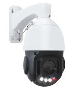 Unique Active Deterrence IR Distance 80m Bule Red Alarm Light Full Color Linkage Alert Human Tracking Panoramic IP PTZ Camera