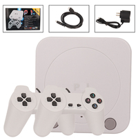 Console de jeu vidéo P1 avec deux manettes sans fil 2,4G pour console rétro P1, 6 émulateurs, 32 bits, sortie TV 4K H-D, jeu classique