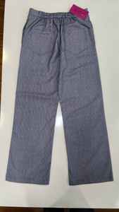 Pantalon en lin rayé pour femme, confortable, respirant, coupe droite, décontracté, pour le bureau, élégant, léger, pour tous les jours - Product Image 4