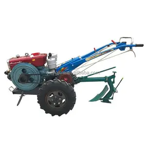 15 horsepower diesel tractor with micro tillage rotary tiller and trenching machine