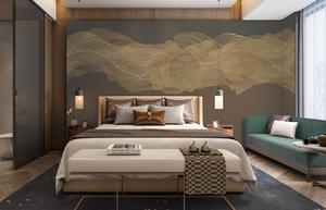 Papier peint moderne en relief à motifs 3D, auto-adhésif, texturé, pour salon, chambre à coucher, hôtel, bureau à domicile, décoration - Product Image 4