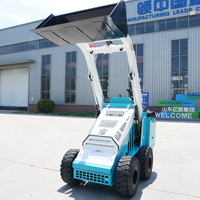 Mini-chargeuse compacte chinoise certifiée CE EPA pour travaux municipaux, petite chargeuse compacte pour usage domestique, chargeuse compacte à quatre roues