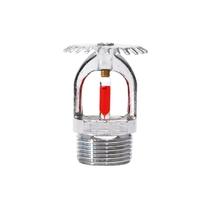 Système de tête d'incendie à jet direct en acier inoxydable et laiton certifié FM, économique, pour intérieur, 57/68/79 degrés, débit de 80/115 L/min