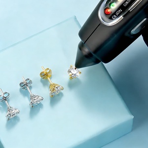 Luxury Moissanite <b>Stud</b> 1ct VVS 925 Sterling Silver <b>Men</b> Women Jewelry Flower Cluster Halo Diamond <b>Earrings</b> - Product Image 2