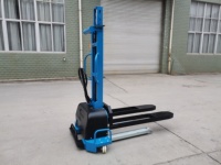 Chariot élévateur électrique portable 1,5 TONNE à chargement automatique, transpalette autoporteur 48V30AH avec batterie au plomb-acide et déplaceur latéral hydraulique en PU
