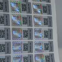 Système de vérification d'authenticité personnalisé, étiquettes de sécurité PET anti-effraction, impression de codes QR cachés, autocollants 3D à trajectoire, à gratter