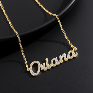 Collana con Nome <span class=keywords><strong>Personalizzato</strong></span> e Zirconi, Placcata in Oro 18K Sottovuoto, Acciaio Inossidabile Antiossidante, Gioiello <span class=keywords><strong>Personalizzato</strong></span>, <span class=keywords><strong>Regalo</strong></span> per <span class=keywords><strong>Mamma</strong></span>, <span class=keywords><strong>Regalo</strong></span> per Damigella - Product Image 5