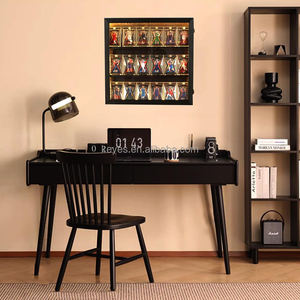 Modern özelleştirilmiş beyzbol kartı ekran kutusu-kademeli spor kart vitrin rafı-duvar montaj kilitlenebilir ticaret kartları çerçeve - Product Image 4