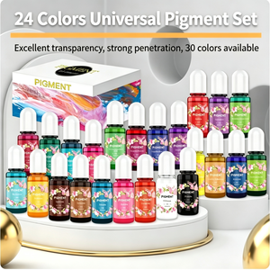 24 colori 10ml colla a goccia <span class=keywords><strong>di</strong></span> cristallo resina epossidica colorante pigmento liquido per fai da te sapone a candela fatta a mano & arte artigianato - Product Image 1