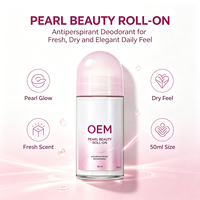 Déodorant anti-transpirant roll-on Pearl Beauty 50ml, parfum frais, sensation de sécheresse, soin élégant des aisselles pour usage quotidien